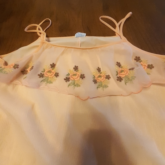 VTG St. Michael Lingerie Nightgown slip Sz 40" Made in Britain - Picture 7 of 10